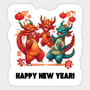 Happy New Year 2024 -- Year of the Dragon! Sticker